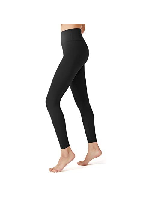 Lisueyne Womens Leggings No See-Through High Waisted Tummy Control Yoga Pants Solid Workout Running Legging for Women