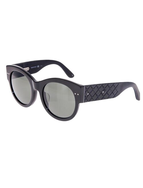 Bottega Veneta Intrecciato Leather BV0057SK 001 Black Sunglasses