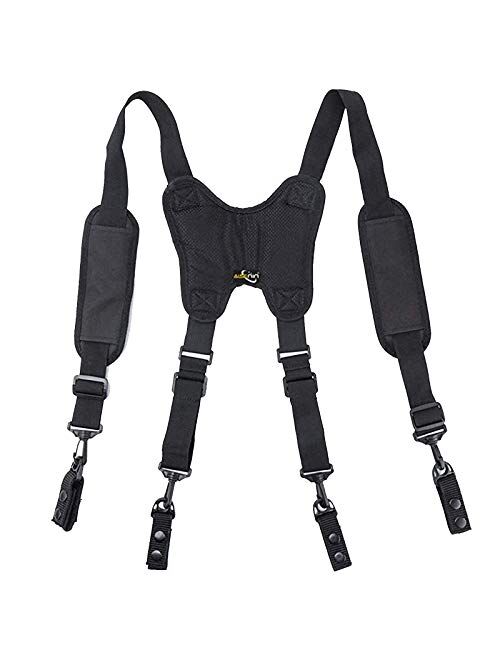 AISENIN Nylon Police Duty Belt Suspenders - Duty Belt Harness Tool Belt Suspenders Padded