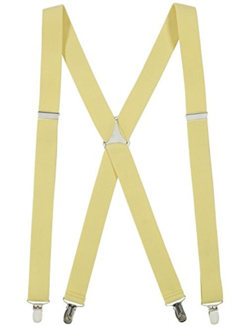 Hold'Em Suspenders for Women USA Manufactured Elastic X-back Adjustable Straight Clip on - Sizes 46" and 54"