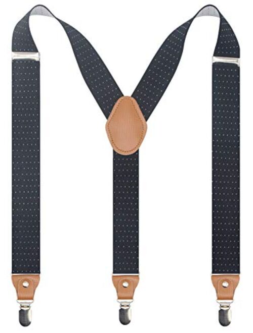Suspenders for men with Strong Clips Elastic Adjustable Y- Shaped Heavy Duty Braces For Casual&Formal