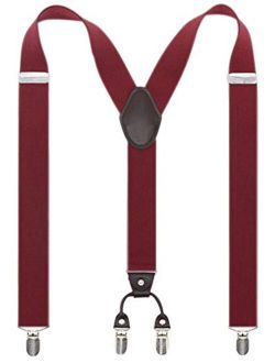 Men 1 1/4" Wide Heavy Duty Y -shape Suspenders For Wedding, Formal Events