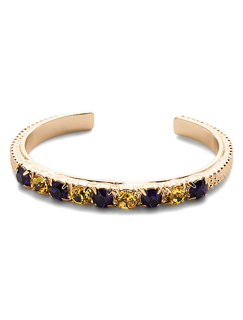 Purple Crystal & 10k Gold-Plated Macy Cuff