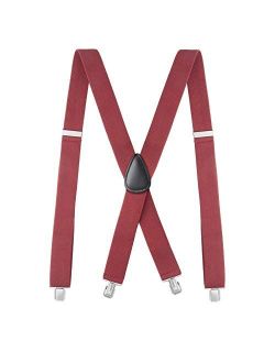 Calvertt Premium Men Suspenders with Heavy-Duty Clip X-Back Trouser Suspenders