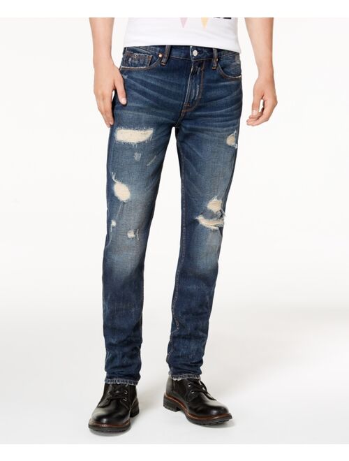 Guess Men’s Slim Tapered Fit Destroyed Jeans