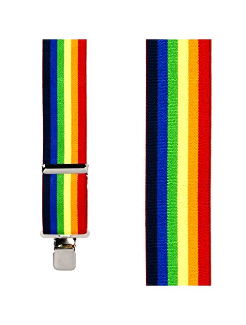SuspenderStore Men's 2-Inch Rainbow Suspenders