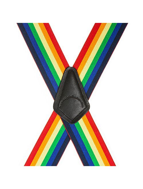 SuspenderStore Men's 2-Inch Rainbow Suspenders