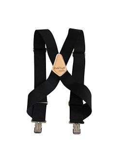 MELOTOUGH Men Side Clip Suspenders| Work Suspenders 2" Wide Trucker Style Suspenders