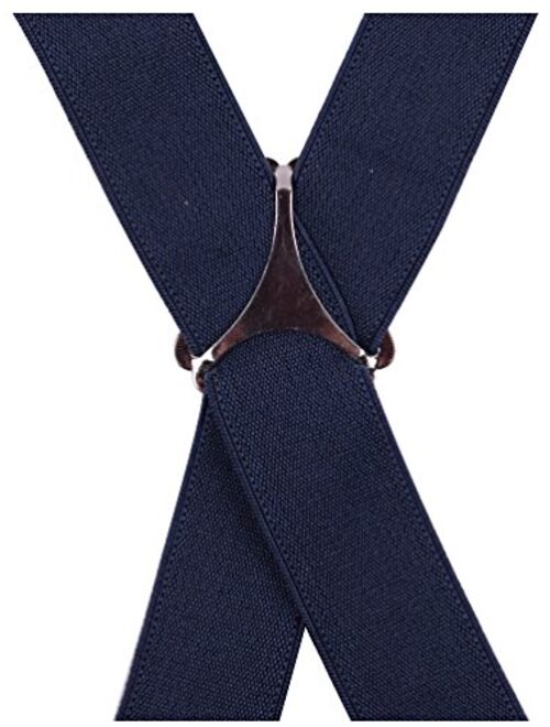 YJDS Men's Boys' Suspenders and Bow Tie Sets Adjustable X Back
