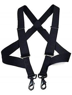Shirt Lock Undergarment Duty Suspenders | Heavy Duty Elastic Duty Belt Suspenders | Slim and Hidden Duty Accessory