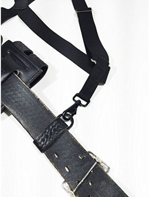 Shirt Lock Undergarment Duty Suspenders | Heavy Duty Elastic Duty Belt Suspenders | Slim and Hidden Duty Accessory