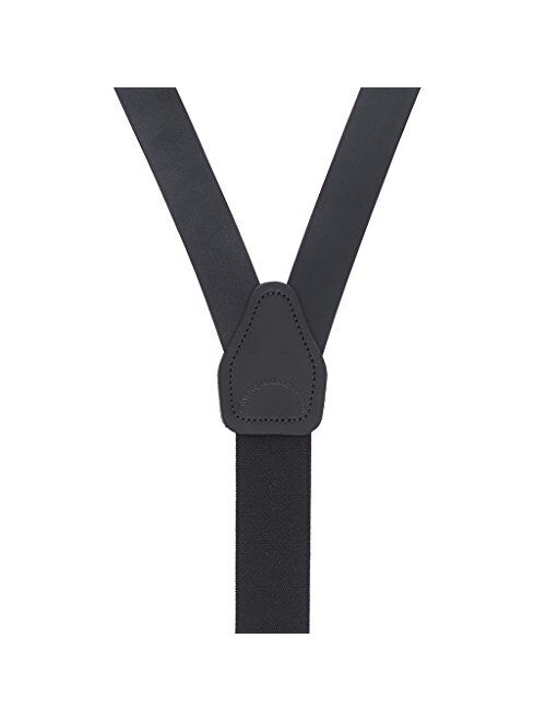 SuspenderStore Men's Leather 1-Inch Wide Trigger Snap Suspenders
