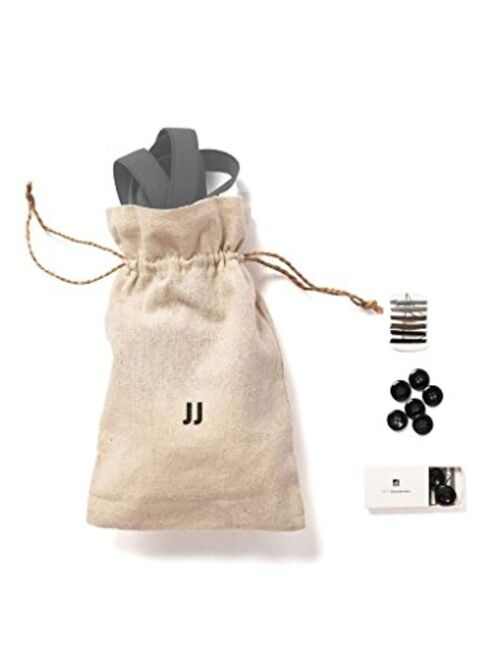 JJ SUSPENDERS Thin Y Suspenders For Men with Elastic Strap & Interchangeable Clips