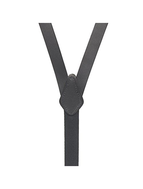 SuspenderStore Men's Buckle Strap Leather Suspenders - 5/8-Inch, Clip