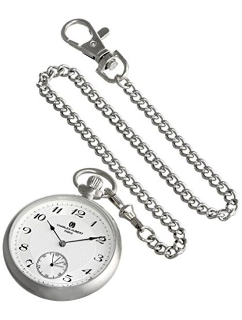 Charles-Hubert Paris Charles-Hubert, Paris 3955-W Premium Collection Analog Display Mechanical Hand Wind Pocket Watch