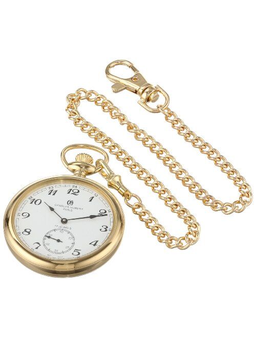Charles-Hubert Paris Charles-Hubert, Paris Gold-Plated Open Face Mechanical Pocket Watch