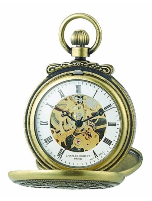 Charles-Hubert Paris 3868-G Classic Antique Gold-Plated Case Mechanical Pocket Watch
