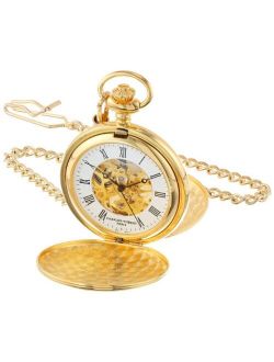 Charles-Hubert, Paris Gold-Plated Mechanical Pocket Watch