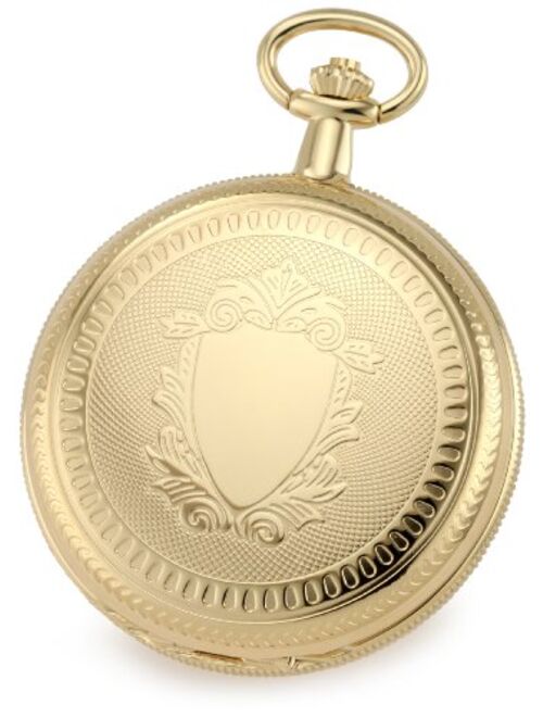 Charles-Hubert Paris Charles-Hubert, Paris 3909-G Classic Collection Gold-Plated Hunter Case Mechanical Pocket Watch