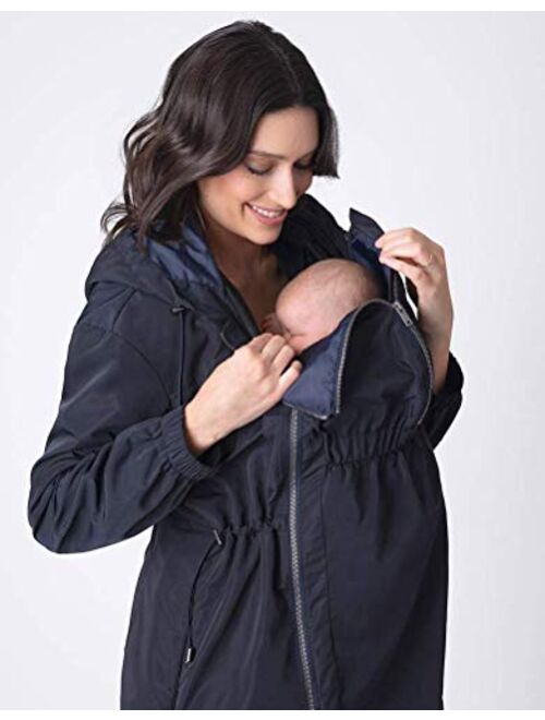 Seraphine Womens Casual Quilted Maternity Rain Coat