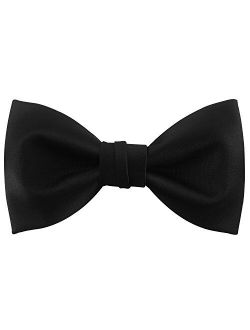 Mens Matte Satin Bowtie Solid Bow Ties