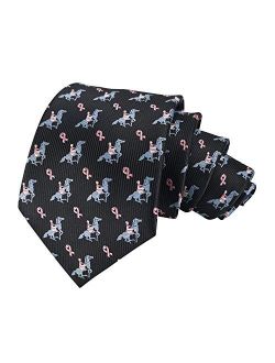 Men's Exquisite Woven Tie Horse Equestrianism Neckties
