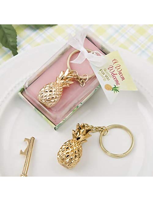 FASHIONCRAFT Gold Pineapple Themed Key Chain, Gold
