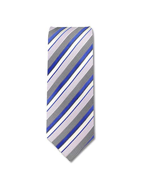 GUUNIEE Mens Exquisite Woven Tie 100% Silk Casual Fashion Stripes Necktie
