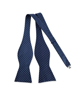 Men's Exquisite Woven Dot Bow Tie 100% Silk Self Bowties