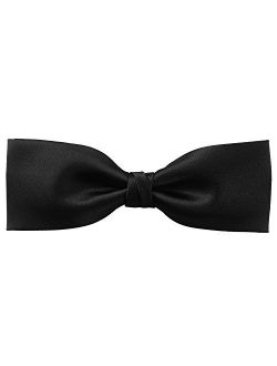 Mens Luxurious Matte Satin Pre-tied Bowtie Solid Bow Ties