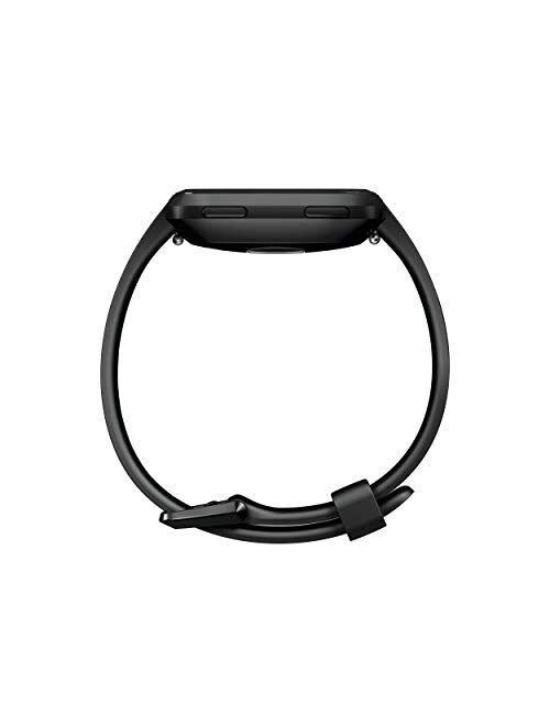Fitbit Versa Smart Watch, Black/Black Aluminium, One Size (S & L Bands Included) (Renewed)