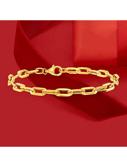 Ross-Simons Italian 14kt Yellow Gold Paper Clip Link Bracelet