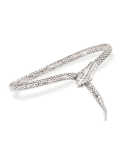 Ross-Simons Italian Sterling Silver Diamond-Cut Snake Bracelet