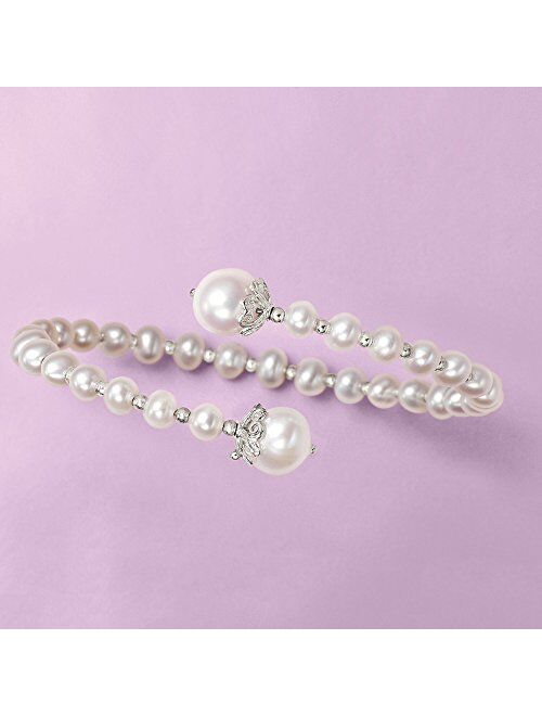 Ross-Simons 4-9mm Cultured Pearl Wrap Bracelet in Sterling Silver. 7 inches