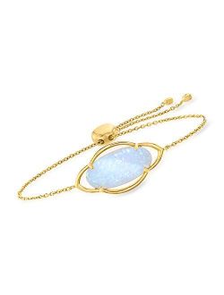 Simulated Opal Bolo Bracelet in 18kt Gold Over Sterling