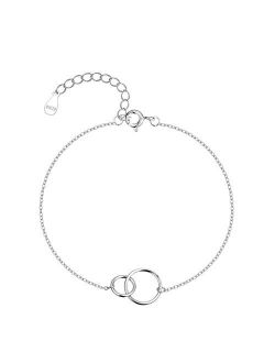 925 Sterling Silver Ankle Bracelet Multilayer Anklets for Women Satellite, Star, Cross, Circle, Butterfly, Teardrop, Oval Disk Layered Anklet Beach Jewelry