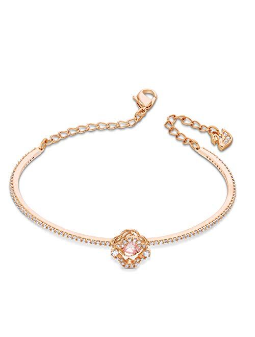 SWAROVSKI Women's Sparkling Dance Clover Jewelry Collection, Rose Gold Tone Finish, Pink Crystals, Clear Crystals