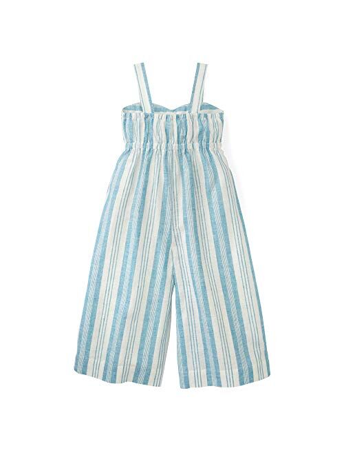 Hope & Henry Girls' Bow Front Wide Leg Jumpsuit