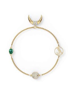 Authentic Remix Collection Horn Strand, Green, Gold Plated, Medium
