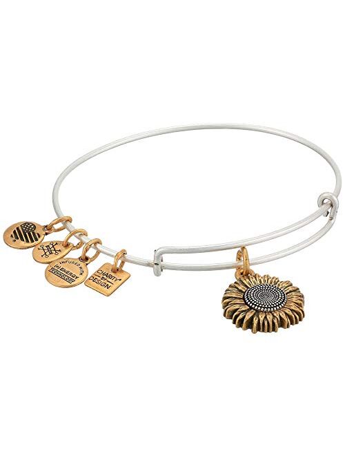 Alex and Ani Women's Charity by Design Sunflower II Two-Tone Bangle Bracelet