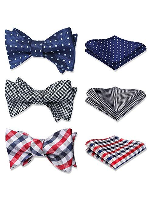 Buy HISDERN Bow Ties for Men Design Classic Self Tie Bow Tie and 
