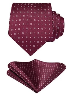 Men's Woven Silk Necktie and Pocket Square Set