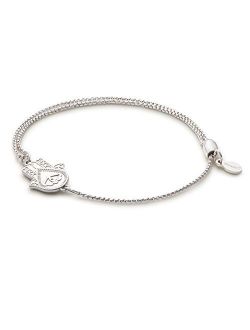 Women's Pull Chain Bracelet Hand of Fatima, Sterling Silver