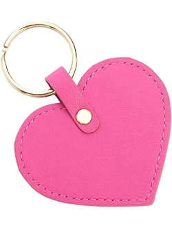 Heart Shaped Leather Key Fob