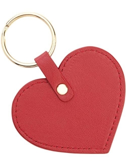 Heart Shaped Leather Key Fob