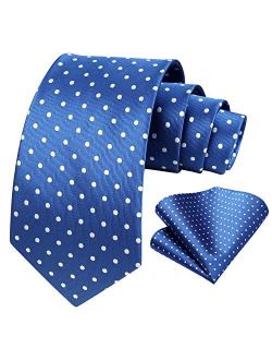 Polka Dot Tie Handkerchief Woven Classic Men's Necktie & Pocket Square Set