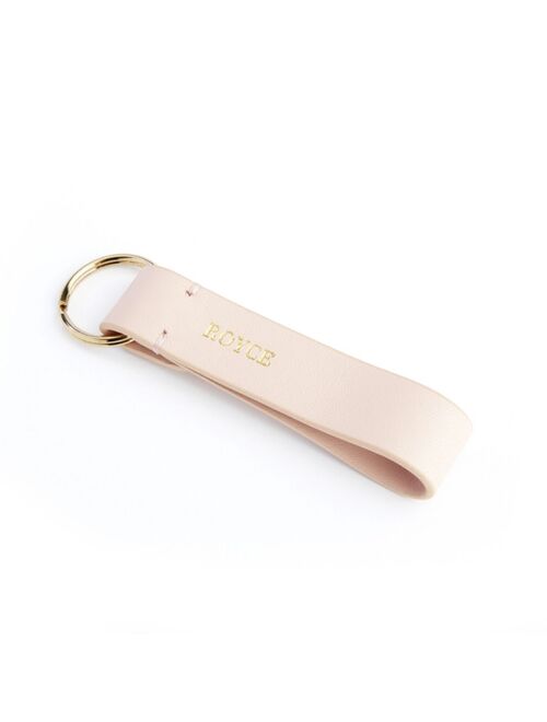 ROYCE New York Leather Loop Key Fob with Gold Hardware
