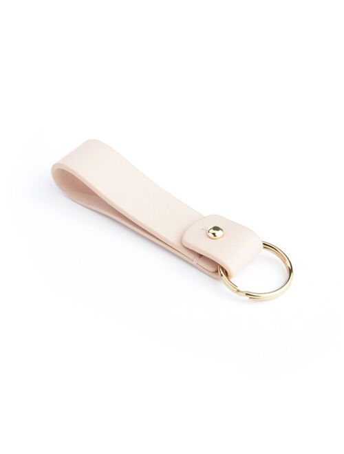 ROYCE New York Leather Loop Key Fob with Gold Hardware