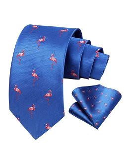 Animal Patterns Prom Party Tie Men's Necktie & Pocket Square Set