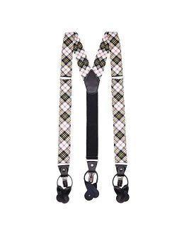 Men's Royal Tartans Plaid Y-Back Suspenders